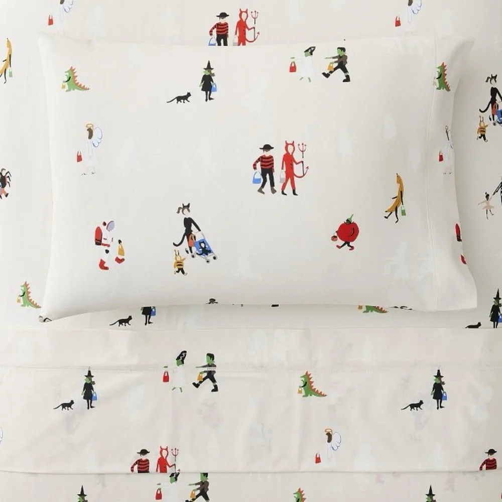 Trick or Treat Glow-in-the-Dark Twin Sheet Set -West Elm Kids